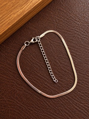 Aida Jewelss Paslanmaz Kararmaz Çelik Bileklik Yılan Italyan Bileklik 18+5cm 2mm