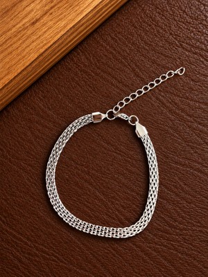 Aida Jewelss Paslanmaz Kararmaz Özel Tasarım Çelik Bileklik 18+5cm 4mm