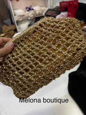 Melona Boutique Gold File Çanta, Astarlı, Askılı
