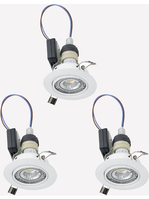 Eglo Peneto 5 W LED Round Recessed Spot 3 Pcs White