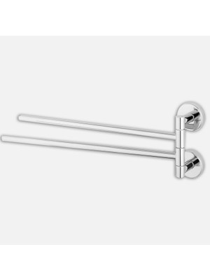Camero Zen Double Rotating Towel Rack Chrome
