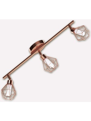 Eglo Zapata 2.5W LED Round Surface Mounted Spot 3 Units Copper