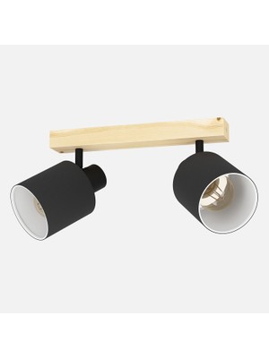 Eglo Batallas 10 W E27 Socket Round Surface Spot 2 Pieces Black