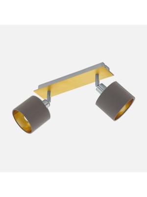 Eglo Valbiano 40 W E14 Socket Round Surface Mount Spot 2 Pieces Nickel