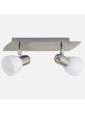 Eglo Enea 40 W LED E14 Socket Surface 2-Light Spot Silver