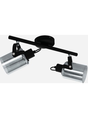 Eglo Berregas 40 W LED E27 Socket Round Surface Spot 2 Pc Silver
