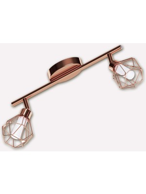 Eglo Zapata 2.5W LED Round Surface Mounted Spot 2 Units Copper