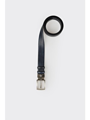 Elle Navy Leather Men's Belt