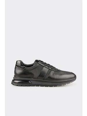 Elle Black Leather Men's Casual Shoes