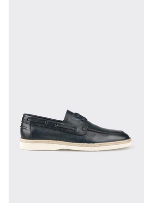 Elle Navy Leather Men's Casual Shoes