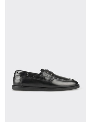 Elle Black Leather Men's Casual Shoes