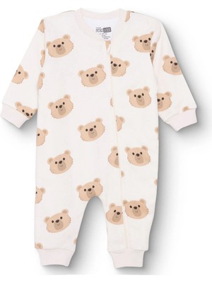 Hellobaby Baby Boy Sleep Sack Animal Print Zippered Crew Neck Long Sleeve Ribbed