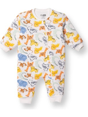 Hellobaby Baby Boy Sleep Sack Animal Print Zippered Crew Neck Long Sleeve Ribbed