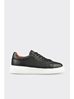 Elle Black Leather Men's Casual Shoes
