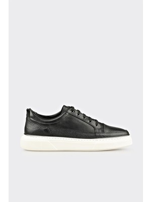 Elle Black Leather Men's Casual Shoes