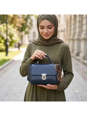 Valvic Hakiki Deri 3 Bölmeli2 Saplı Modern Çapraz Çanta