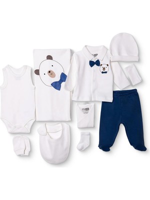 Hellobaby Baby Boy 10-Piece Coming Home Set Animal Print Snap V-Neck Long Sleeve Footed