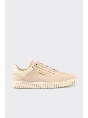 Elle Beige Leather Men's Casual Shoes