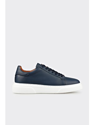 Elle Navy Leather Men's Casual Shoes
