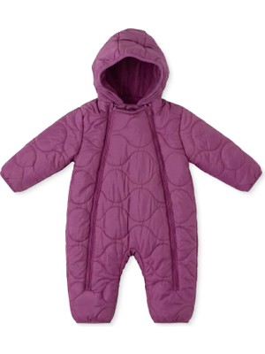Verscon Baby Girl Snowsuit Zippered Hooded Long Sleeve Elasticated