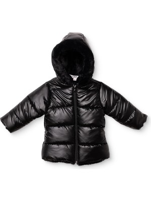 Midimod Baby Girl Coat Zippered Hooded Long Sleeve