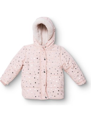 Hellobaby Baby Girl Coat Polka Dot Print Zippered Hooded Long Sleeve
