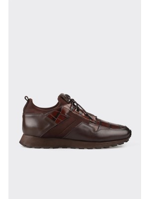 Elle Brown Leather Men's Casual Shoes