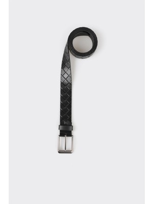 Elle Black Leather Men's Belt