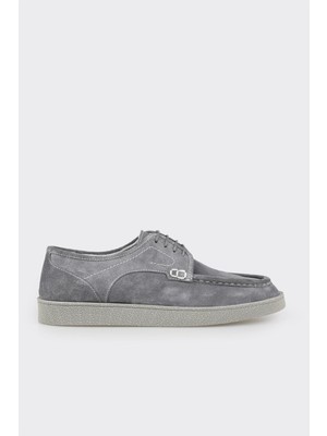 Elle Grey Leather Men's Casual Shoes