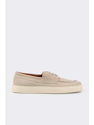 Elle Beige Leather Men's Casual Shoes