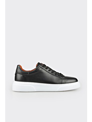 Elle Black Leather Men's Casual Shoes