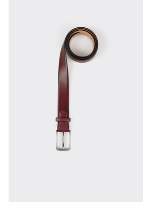 Elle Burgundy Leather Men's Belt