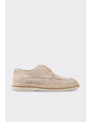 Elle Beige Leather Men's Casual Shoes
