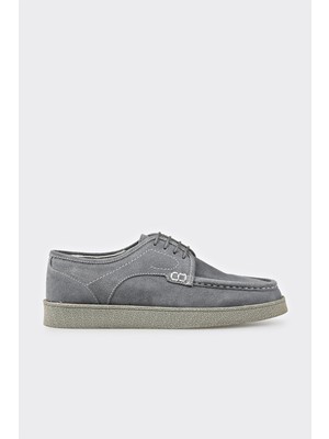 Elle Grey Leather Men's Casual Shoes