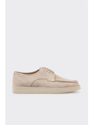 Elle Beige Leather Men's Casual Shoes