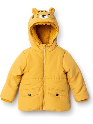 Hellobaby Baby Boy Coat Animal Print Zippered Hooded Long Sleeve