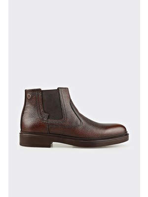 Elle Brown Leather Men's Casual Boots