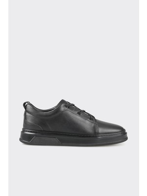 Elle Black Leather Men's Casual Shoes