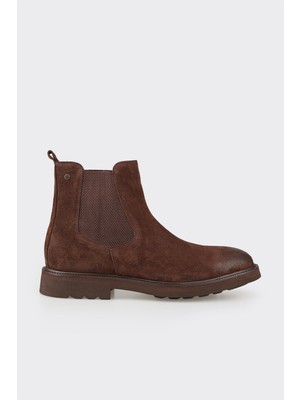 Elle Brown Leather Men's Casual Boots