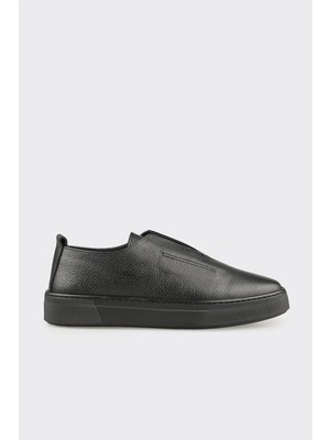 Elle Black Leather Men's Casual Shoes