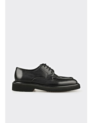 Elle Black Leather Men's Casual Shoes