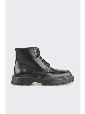 Elle Black Leather Men's Casual Boots