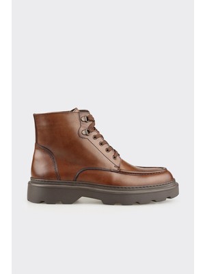Elle Brown Leather Men's Casual Boots