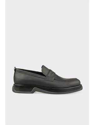 Elle Black Leather Men's Casual Shoes