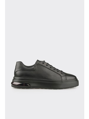 Elle Black Leather Men's Casual Shoes