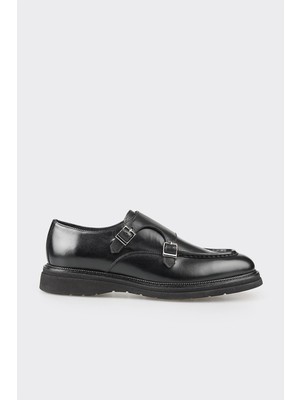 Elle Black Leather Men's Casual Shoes
