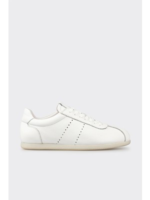 Elle White Leather Men's Casual Shoes
