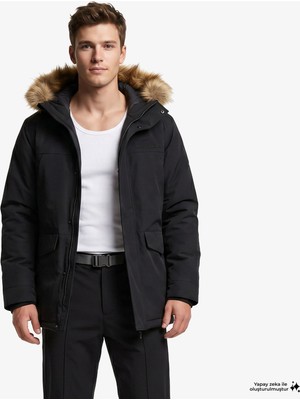 United Unıted4 Regular Fit Men's Black Jacket