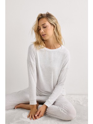 Intimissimi Chic Comfort Boat Neck Long Sleeve Modal Top