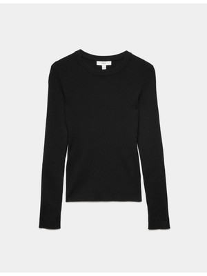 Marks & Spencer Fitilli Bisiklet Yaka Slim Fit Kadın Kazak